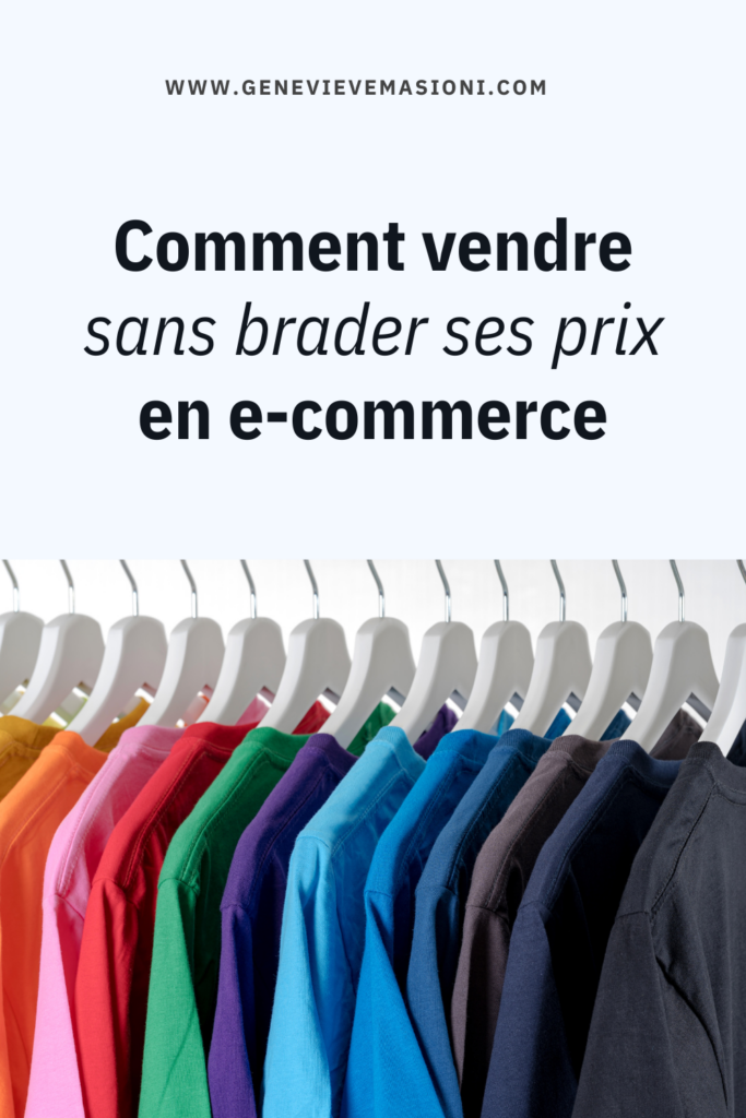 Bannière décorative avec le texte "Comment vendre sans brader ses prix en e-commerce"